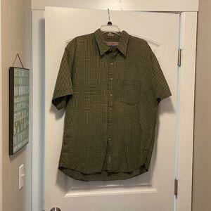 Olive Checkered Men's Casual Shirt